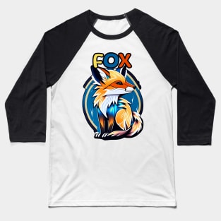 Animal Alphabet - F for Fox Baseball T-Shirt